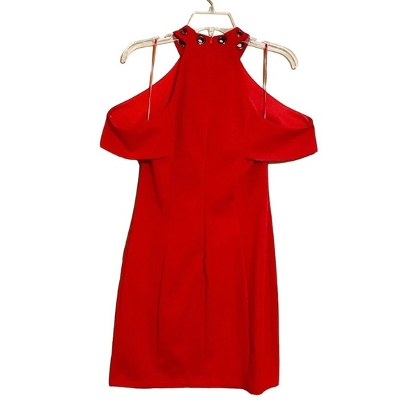Red Cold Shoulder Dress by Dee Dee (M) - Picture 2 of 4